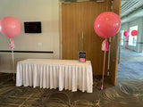Large 60cm Latex Balloon Helium filled 3-4 day Float Time with Satin Ribbon & Balloon Weight