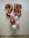 Big Double Number Splendor Balloon Bouquet CHOOSE YOUR AGE