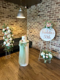 Easel  and Disc with  Balloon Garland HIRE Price from