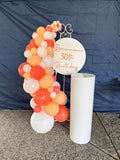 Easel  and Disc with  Balloon Garland HIRE Price from