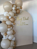 Beige, Pink, Blue or Lilac Arch Backdrop Wall Hire with Balloon Garland #BPBLBD