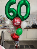 Giant Double Number Birthday Wish with Personalised Balloon Bouquet