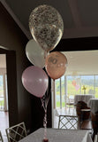 Big Confetti 40cm Balloon with 3 Std Latex Balloons Table Bouquet #confettiT3table