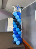 Balloon Column With Star or Round or Supershape Foil Topper