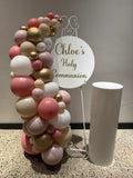 Easel  and Disc with  Balloon Garland HIRE Price from