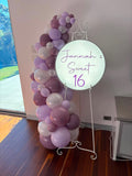 Easel  and Disc with  Balloon Garland HIRE Price from