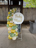 Easel  and Disc with  Balloon Garland HIRE Price from
