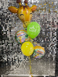 Happy Birthday Giraffe Balloon Bouquet INFLATED