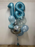 Giant Double Number Birthday Wish with Personalised Balloon Bouquet