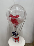Personalised Hot Air Balloon Bubble Box Arrangement, Price From