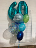 Giant Double Number Birthday Wish with Personalised Balloon Bouquet