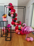 Black Square 3D Frame with Organic Balloon Garland HIRE ITEM