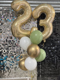 Big Giant Double Number Splendour Balloon Bouquet CHOOSE YOUR AGE
