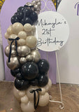 Easel  and Disc with  Balloon Garland HIRE Price from