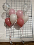 Big Confetti 45cm Balloon with 3 Std Latex Balloons Table Bouquet #confettiT3table