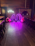Neon LED 120cm Light Up Numbers With Freestanding Garlands Package White or Multi Coloured FROM