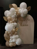 Beige, Pink, Blue or Lilac Arch Backdrop Wall Hire with Balloon Garland #BPBLBD