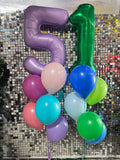 Giant Single Number Splendour Balloon Bouquet CHOOSE YOUR AGE & COLOURS