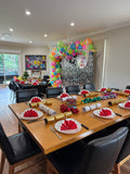 Gold , Pink, Black or Silver Shimmer Wall  with Organic Balloon Garland HIRE
