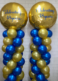 Balloon Column With Star or Round or Supershape Foil Topper