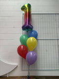 Giant Number Splendor Balloon Bouquet CHOOSE YOUR AGE & COLOURS