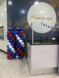 Balloon Column With Star or Round or Supershape Foil Topper