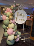 Easel  and Disc with  Balloon Garland HIRE Price from