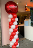 Balloon Column With Star or Round or Supershape Foil Topper