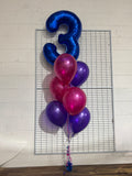 Giant Single Number Splendour Balloon Bouquet CHOOSE YOUR AGE & COLOURS