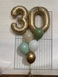 Big Giant Double Number Splendour Balloon Bouquet CHOOSE YOUR AGE