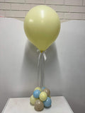 Big 45cm Latex Balloon on weight with Satin Ribbon in Standard or Chrome Colours 45cm 18inch