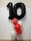 Big Double Number Splendor Balloon Bouquet CHOOSE YOUR AGE