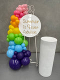 Easel  and Disc with  Balloon Garland HIRE Price from