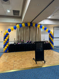 Balloon Arch 2 column with string of pearls heliums: from