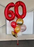 Giant Double Number Birthday Wish with Personalised Balloon Bouquet