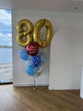 Giant Double Number Birthday Wish with Personalised Balloon Bouquet