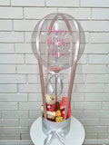 Personalised Hot Air Balloon Bubble Box Arrangement, Price From