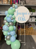 Easel  and Disc with  Balloon Garland HIRE Price from