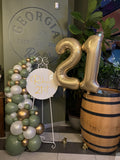 Easel  and Disc with  Balloon Garland HIRE Price from
