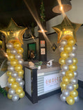 Balloon Column With Star or Round or Supershape Foil Topper