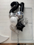 Giant Double Number Birthday Wish with Personalised Balloon Bouquet