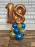 Number Cascade Table Centrepiece foil numbers