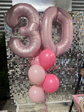 Big Double Number Splendor Balloon Bouquet CHOOSE YOUR AGE