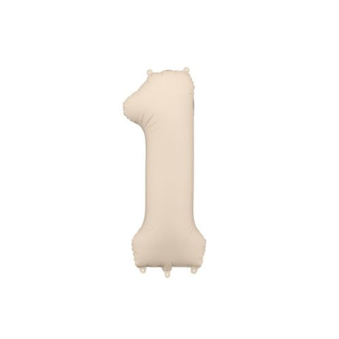 Giant Foil Balloon Number #1 One 86cm Nude INFLATED #76334