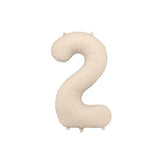 Giant Beige Nude Foil Balloon Number #2 Two 86cm INFLATED #76341