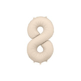 Giant Beige Nude Foil Balloon Number #8 Eight 86cm INFLATED #76402