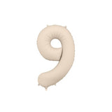 Giant Beige Nude Foil Balloon Number #9 Nine 86cm INFLATED #76419