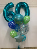 Giant Double Number Birthday Wish with Personalised Balloon Bouquet
