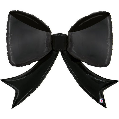 Black Bow Foil Shape 90 x 73cm INFLATED #256217