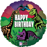 Jurassic Birthday 46cm Round Foil Balloon INFLATED #368668